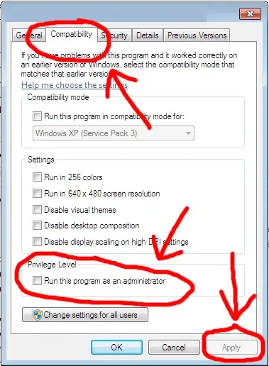 run as administrator