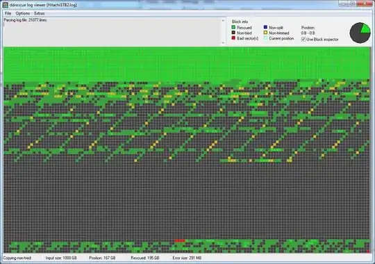 ddrescueview 2nd attempt Ext4 partition