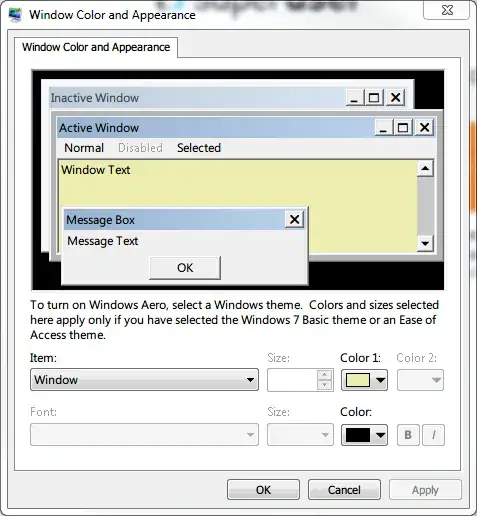 Window Color and Appearance