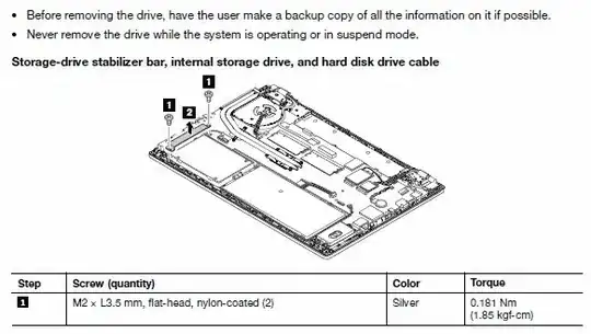 T560 HDD Removal Step 1