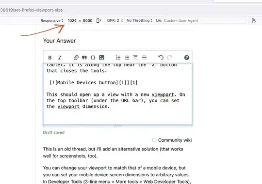 Viewport dimensions input