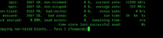 Screenshot of DDRESCUE showing performance metric