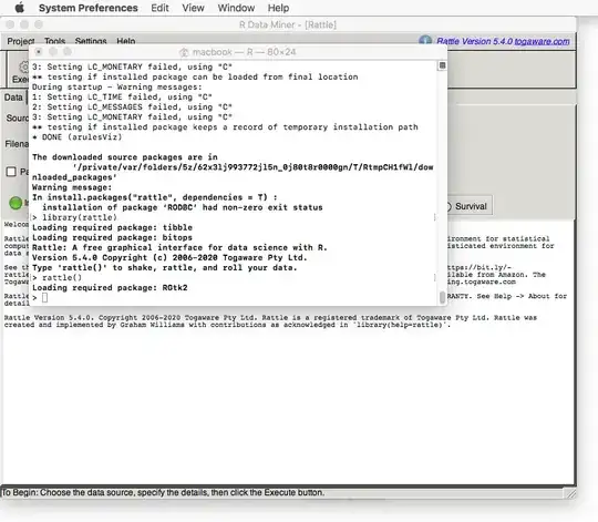 Screenshot of rattle() in R Screenshot of rattle() in R