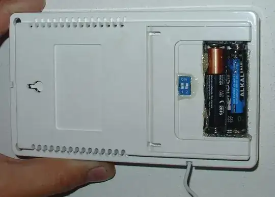 Rear side of the appliance