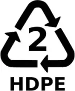 High-Density Polyethylene resin identification logo