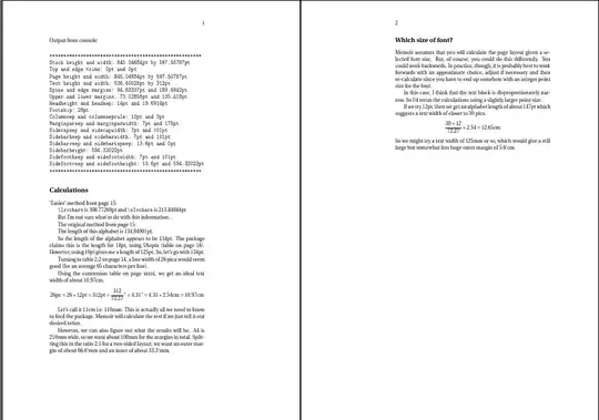 layout with 11pt Utopia following memoir's recommendations