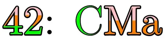 multicolour banded text example