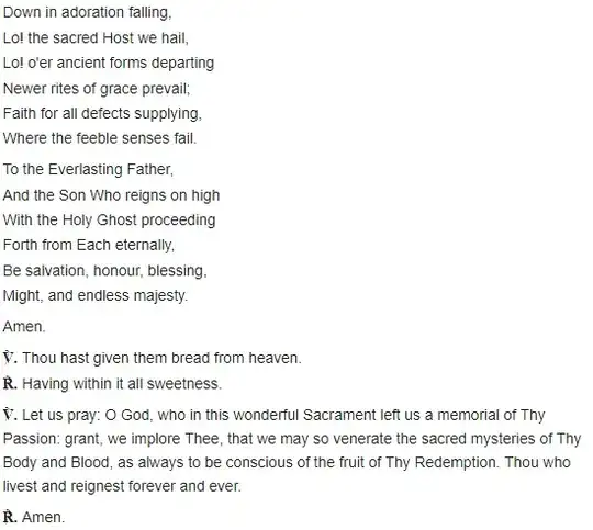 Example usage of versicle/response
