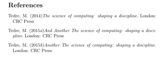 Current Reference List