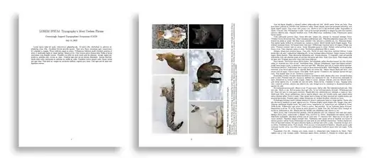 Large blank space at end of first paragraph on first page, second page is figure, third page is full.