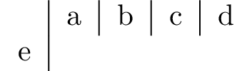 |a|b|c|d\ne|