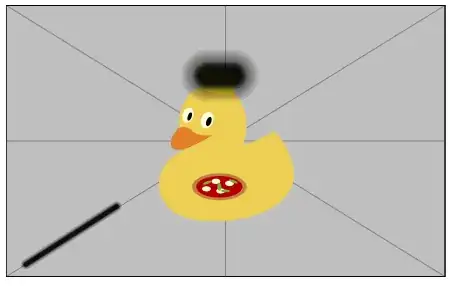 Duck image with fuzzy lines