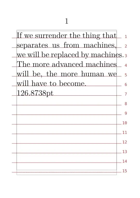 Height of the remaining space on the page