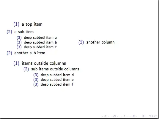 Sample beamer output