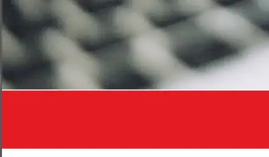 Horizontal white line above red block is undesirable