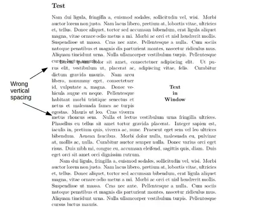 vertical spacing problems with cutwin