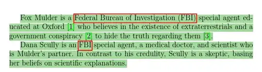 image of highlighted text