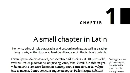 Chapter heading and precis