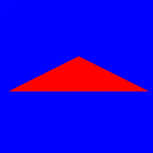 Not centered triangle