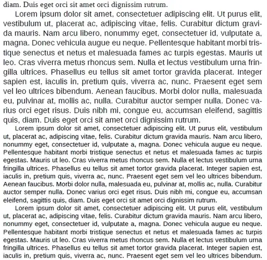 Rendered output 12pt document part 1