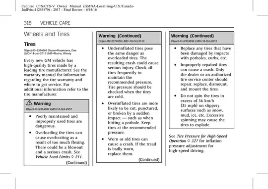 Example page from GM Owner's Manual