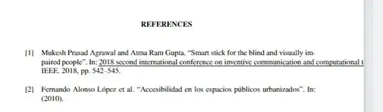 screeshot of the references