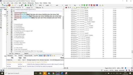 table and text run beyond page