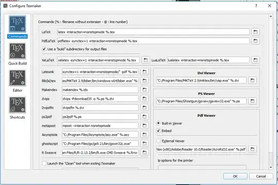 Biber set up in Texmaker