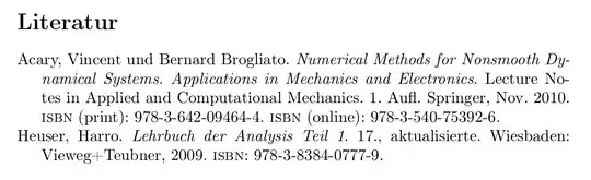 bibliography with two ISBNs