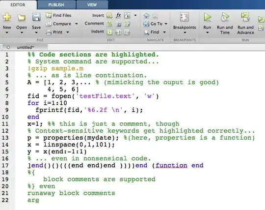 sample.m (Matlab editor)