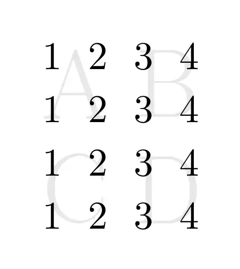 letter blocks behind numbers