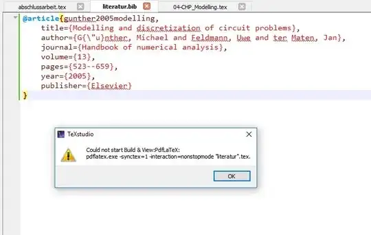 error while compiling the .bib file