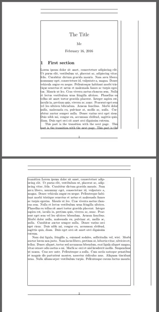 Geometry change on page 2, but margin kept to be the one of the first page till end of block [1]