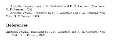 Screenshot showing the results