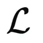 screen capture of mathematics calligraphy "L" as in "Larry"