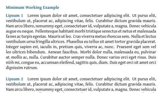 colored paragraph headings