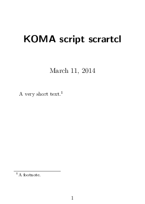 MWE KOMA Script scrartcl