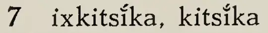 7 ixkits´ĭka, kits´ĭka