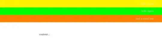 screenshot 1: headers below each other