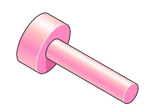 Two cylinders in different pink shadings