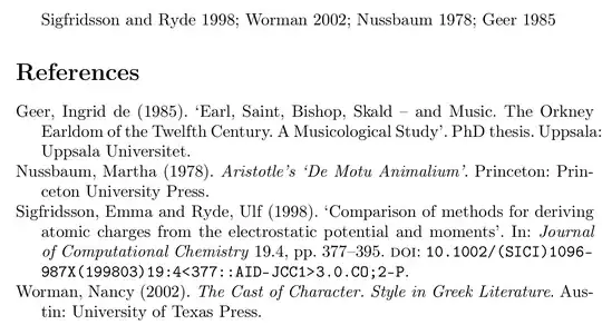 Unnumbered author-year bibliography