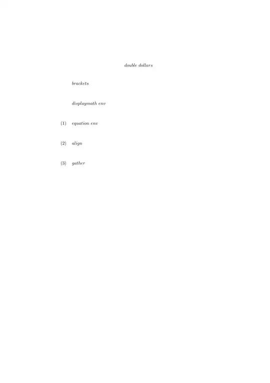 Attempt to flush left all display math
