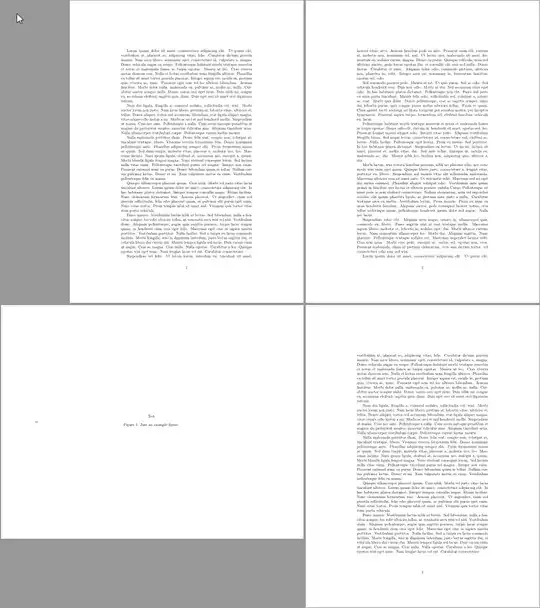 Desired PDF page orientations when compiled with XeLaTeX.