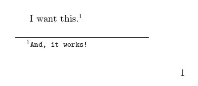 screenshot of output