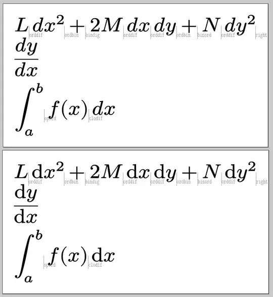 image with two pages, one with italic d and one with upright