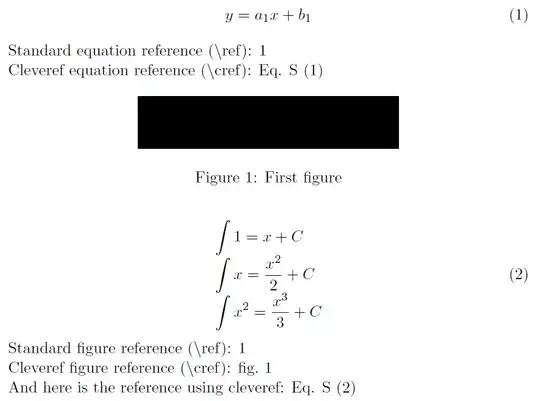 Illustration of \cref of package cleveref