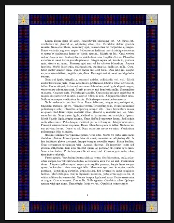 A page with a border of images