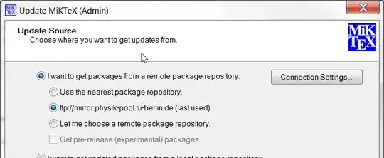 MiKTeX Update (Admin) Menu