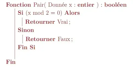 Resulting pseudo-code: