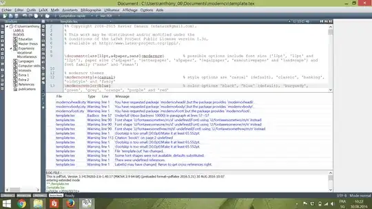 Warning messages in Texmaker